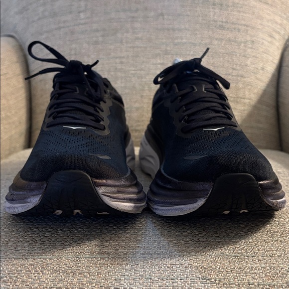 Hoka One One Bondi 8 Black White Running Walking Gym Shoes Women’s size 9.5 - Picture 7 of 10